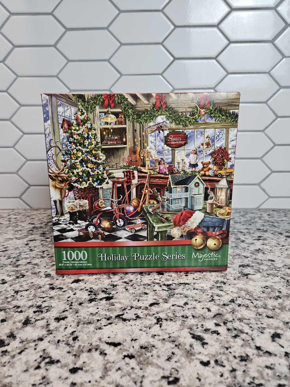 Majestic Holiday Puzzle Series 1000-Piece Jigsaw Puzzle - Santa's Workshop